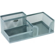 Przybornik biurowy GRAND metalowy srebrny