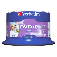Płyty do nadruku DVD+R 4.7GB VERBATIM 50szt. cake
