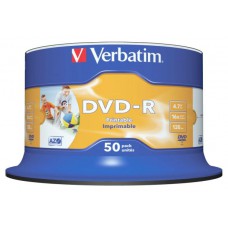 Płyty do nadruku DVD-R 4.7GB VERBATIM 50szt. cake
