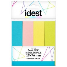 Zakładki indeksujące papier 19x76 4kol. IDEST